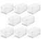 mDesign Slim Plastic Kitchen Food Storage Bin, Lid/Handles, 8 Pack